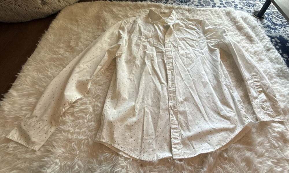J.Crew Women's Secret Wash Stretch‎ Organic Cotton Classic Dot Button-Down Shirt